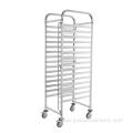 Stainless Steel Square Tubes Trolley Stainless Steel Square Tubes Bakery Pan Trolley Factory